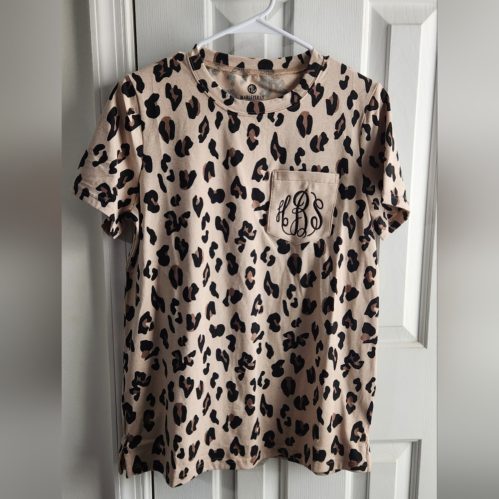 New Monogrammed (HBS) leopard top